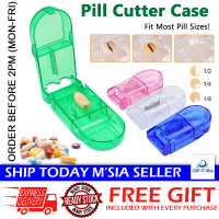 [Little B House] Portable Medicine Cutter Pill Cutter Tablet Splitter Case Tablet Dispenser Pemotong
