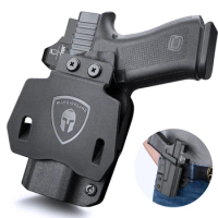 OWB Kydex Holsters Fit Glock G43/43X/ 43X MOS Pistol Holder Outside Waistband Paddle Holster with Optics/Red dots Right Hand