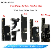 Original Unlocked Mainboard For iPhone X XR XS Max 64GB 128GB 256GB With/No Face ID Motherboard Working Free iCloud Logic Board