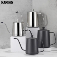 Stainless Steel Pour-over Coffee Maker Hanging Ear Hand Brewing Pot Household Long-spout Fine Mouth Kettle Drip Kettle Long Pot