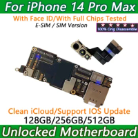 128GB 256GB Plate For iPhone 14 Pro Max Motherboard With Face ID Unlocked Support Update LTE 5G Logic Board Full Chip Tested
