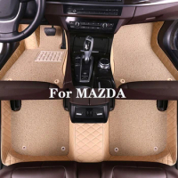 High Quality Customized Double Layer Detachable Diamond Pattern Car Floor Mat For MAZDA Mazda 2/3/5/6/8 BT50 CX-3 CX-5 CX-7 CX-9