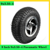 High-quality 9 Inch 9x3.50-4 Pneumatic Wheel Tire with Alloy Hub/Rim for Tricycle Elderly Electric Scooter Tyre Accessories