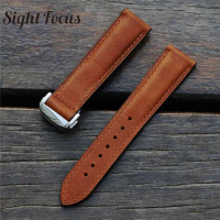 22mm Leather Watch Strap for Longines Spirit Zulu Time Watch Band Retro Bracelet Longines Watchband Pilot Majetek 1953 Strap