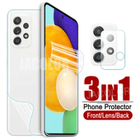 3 IN 1 Front Hydrogel Film For Samsung Galaxy A42 A72 A52 A52S A32 4G A73 A33 5G Back Camera Glass Sansung A 72 73 33 52 32 52s