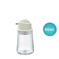 HARIO 辛普利按壓式醬汁瓶 玻璃調味瓶 80ml／白色／SYO-100-PGR