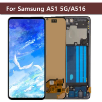 Tested LCD For Samsung galaxy A51 A515 LCD Display Touch Screen Digitizer Assembly With Frame Assembly Replacement Parts