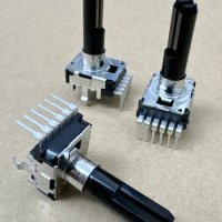 20pcs NOBLE for Yamaha mixer Balinda single row 6 pin potentiometer A10K B20K A20K AC10K B50K B10K switch vertical 22.5mm shaft