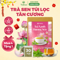 Trà Sen (Lotus Tea) Traliva, Trà Túi Lọc Vị Chát Nhẹ Đặc Trưng Ngọt Hậu Hương Sen 30 gói