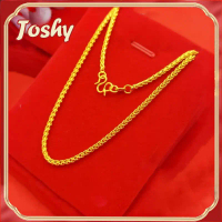 สร้อยคอโชแปง สำหรับผู้หญิง ชุบทอง 18K น้ำหนัก 0.1g มี COD ความยาว 45-50 ซม. สไตล์อิตาลี