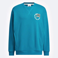 【adidas 愛迪達】上衣 男款 長袖上衣 大學T 運動 三葉草 亞規 新年 FT CREWNECK 藍 IX4237