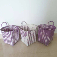 Cover Pot Ungu 27cm [H003] - Tas Anyaman Plastik, Tas Hampers, Tas Parcel, Tas Parsel