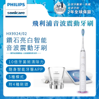 Philips 飛利浦 Sonicare 鑽白極淨智能鑽石音波電動牙刷-晶鑽白(HX9924/02)