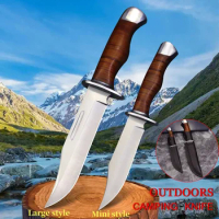USA 5CR18MOV Steel Straight knife, outdoor tactical straight knife, jungle rescue survival knife, hiking EDC knife