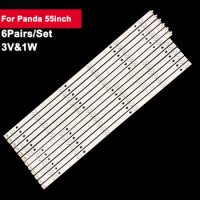 3V 6Pairs Tv LED Backlight Bar For Panda 55inch 0Y55D12L-ZC21FG-01 LE55D80S/C LE55P01 LED-55U760 LS546PU1L0
