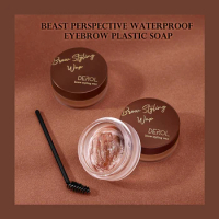 Eyebrow Wax Brow Styling Wax Soap With Brush Waterproof Brow Freeze Gel Shaping Natural Feathered &amp; Fluffy Brows Makeup