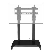 Modern wheeled movable remote control TV bracket Electric TV installation Metal height adjustable TV trolley