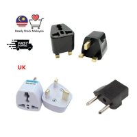 Universal Premium Multi Socket Travel Adapter | Plug Converter 2 Pin & 3 Pin 10A/13A | Penukar Suis 