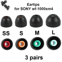 3 Pairs Ear Tips for Sony WF-1000XM4 Soft Silicone Protective Earbuds Anti-allergic Ear Plugs Avoid Falling Off Ear Pads Cover