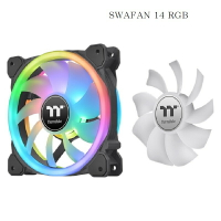 【獨家！另享10%回饋】曜越 SWAFAN 14 RGB 水冷排風扇 TT RGB軟體控制 5V/三顆風扇包裝/CL-F138-PL14SW-A