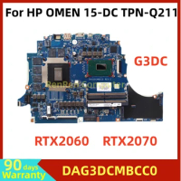 DAG3DCMBCC0 For HP Omen 15-DC 15T-DC TPN-Q211 Laptop Mainboard G3DC i7-9750H CPU GTX1660TI RTX2060 RTX2070 GPU 100% Tested