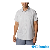 【Columbia 哥倫比亞 官方旗艦】男款-UPF40快排短袖襯衫-灰色(UAE04250GY / 2022年春夏品)