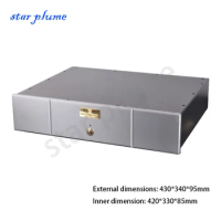 Goldmund DAC-95 All Aluminum Amplifier Case Preamplifier Case DAC Audio Amplifier Chassis Shell (430*340*95mm) DIY Box