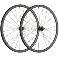 Disc Brake Carbon Wheel Road Bike 30mm Depth 3k Matte Without Braking Surface Clincher Carbon Bike Wheelset