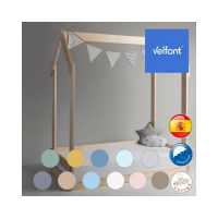 【西班牙Velfont】有機棉 2合1防水保潔床包 嬰兒床(60X120公分 - 全年適用)