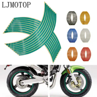 Motorcycle Wheel Sticker Motocross Reflective Decals Rim Tape Strip For Suzuki GSF600 Bandit BURGMAN 400 GSXR 1000 1100 400