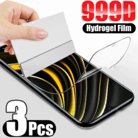 3PCS Hydrogel Film For Xiaomi Poco X3 X4 Pro F3 F4 GT F2 F1 Screen Protector For Mi 12 11T Poco X3 NFC M4 Pro Protective Film