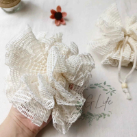 Rami Shower Puff/Spons Mandi Shower Puff, Jaring Mandi Rami Natural Exfoliating