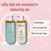 Dầu Gội Xả Voudioty Keratin x9 500ml cung cấp dưỡng chất phục hồi tóc hư tổn nặng