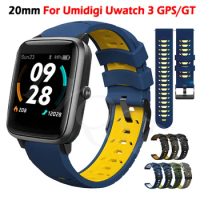 Sport Silicone Watch Strap For Umidigi Uwatch 3 GPS GT Uwatch3 Smart Watch Band Replacement For Umidigi UFit Watchband Bracelet