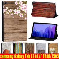For Samsung Galaxy Tab A7 Lite 8.7"/Tab A7 10.4" 2020 Paint Pattern PU Leather Tablet Case for Tab A8 10.5" 2022 Cover Funda