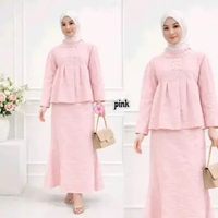 Kiukiu One Set Rok Wanita Emboss - Setelan Rok Casual Cantik Elegan Wanita - Setelan Terbaru Modern 