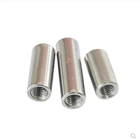 2-10pcs m2 m2.5 m3 M4 M5 M6 m8 m10 Long Rod Coupling Round Nut 304 Stainless Steel Grade Thread Nut For Connect Lead Screw Tool