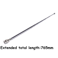 360 Degrees 765mm Telescopic Antenna BNC Head Connector Portable FM Radio Special Antenna For Walkie-talkie