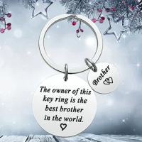 New Brother Gifts Keychain Pendant Brother Birthday Graduation Gifts Key Chain The Owner of This Key Ring Is The Best Brother