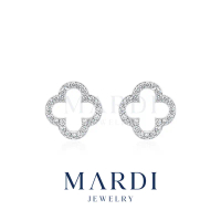 Mardi Jewelry ต่างหูเงินแท้ 925 Dora Clover Earrings