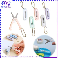 Gunting Lipat mini Portable tarik Retractable Mini Folding Scissors
