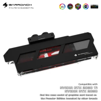 Barrowch GPU Water Cooling Block &amp; Backplate for NVIDIA RTX 2080Ti/2080 Founders Edition/Reference Design Full Cover Waterblock