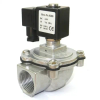 Solenoid Pulse Valve, DMF-Z-25 24V G1 Inch 2 Way Right Angle Solenoid Pulse Valve Electric Magnetic Pulse Valve