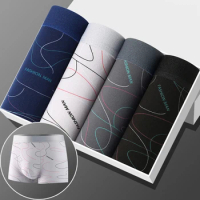 ALOBEE 4 Pcs Men Briefs Fashion 2024 New Antibacterial Transparent Sexy Underwear For Men Comfortable Solid Color Men's Panties