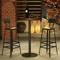 Bar stool European style wrought iron bar stool Household bar chair modern minimalist chair high bar stool