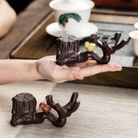 創意紫砂蓋置茶托壺蓋碗夾托茶寵玩盤擺件茶具茶道配件茶漏濾架子