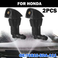 2Pcs For Honda Civic Accord MK7 FR-V Element Odyssey 2003-2006 Wiper Front Windshield Wiper Washer Jet Nozzles OE# 76810-SDA-A11