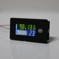 Li-ion Lifepo4 Lead acid Battery Capacity Indicator 12V 24V 36V 48V 60V 72 Display LCD Voltmeter Temperature Meter Tester JS-C35