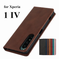 Leather case for Sony Xperia 1 IV Flip case card holder Holster Magnetic attraction Cover Case Wallet Case