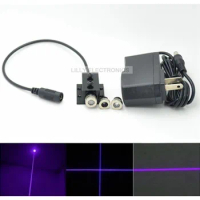 3in1 Dot/Line/Cross 405nm 20mW Violet-Blue Laser Module Laser Diode w/Adapter &amp; Heatsink